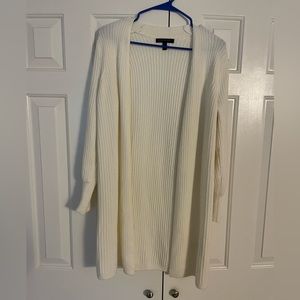 White nana republic knee length cardigan size small